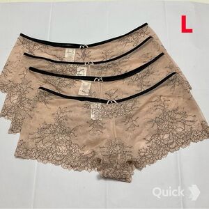 L - New 4 pcs Next Floral Mesh Panties - 23